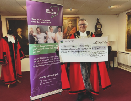 Thank you to Mayor Mike Smith for raising over £19k for Youth Concern